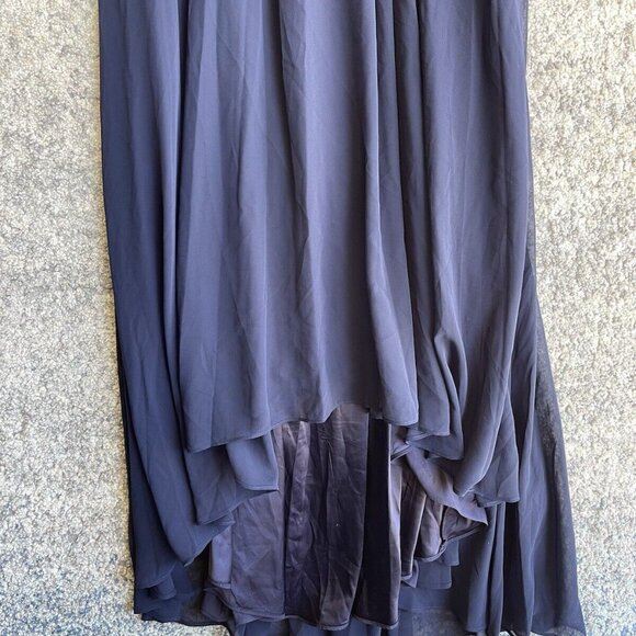 Eliza J Navy Blue Embellished High/Low Chiffon Dress Size 10 $188 - Picture 12 of 14